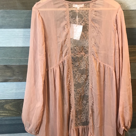 Boho Lace Detail Duster Cardigan - Picture 6 of 7
